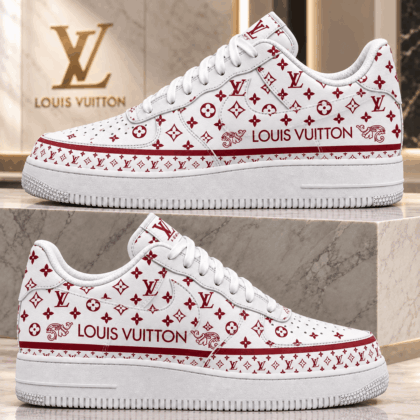 Louis Vuitton | Crimson Monogram Print Sneakers Winter 2026 Collection