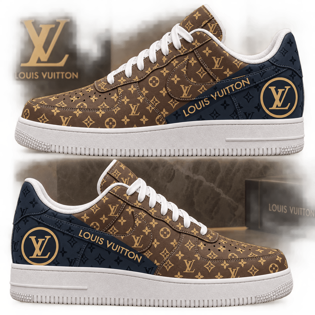 Louis Vuitton | Two-Tone Monogram Canvas Sneakers Fall 2026 Collection