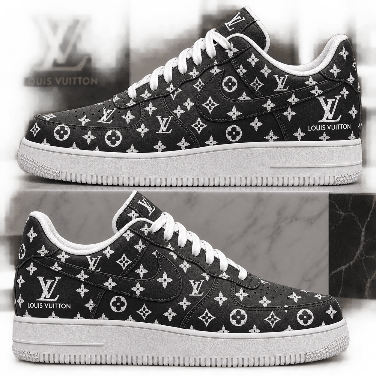 Louis Vuitton | Monochrome Monogram Print Sneakers Fall 2026 Collection