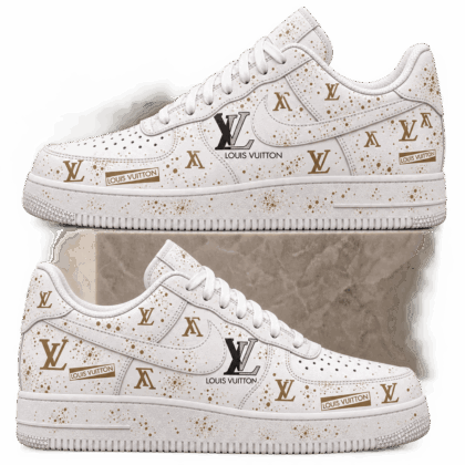 Louis Vuitton | Gold Splatter Monogram Sneakers Winter 2026 Collection