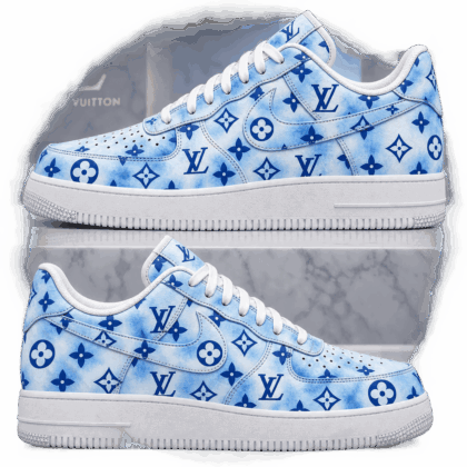 Louis Vuitton | Blue Watercolor Monogram Sneakers Winter 2026 Collection