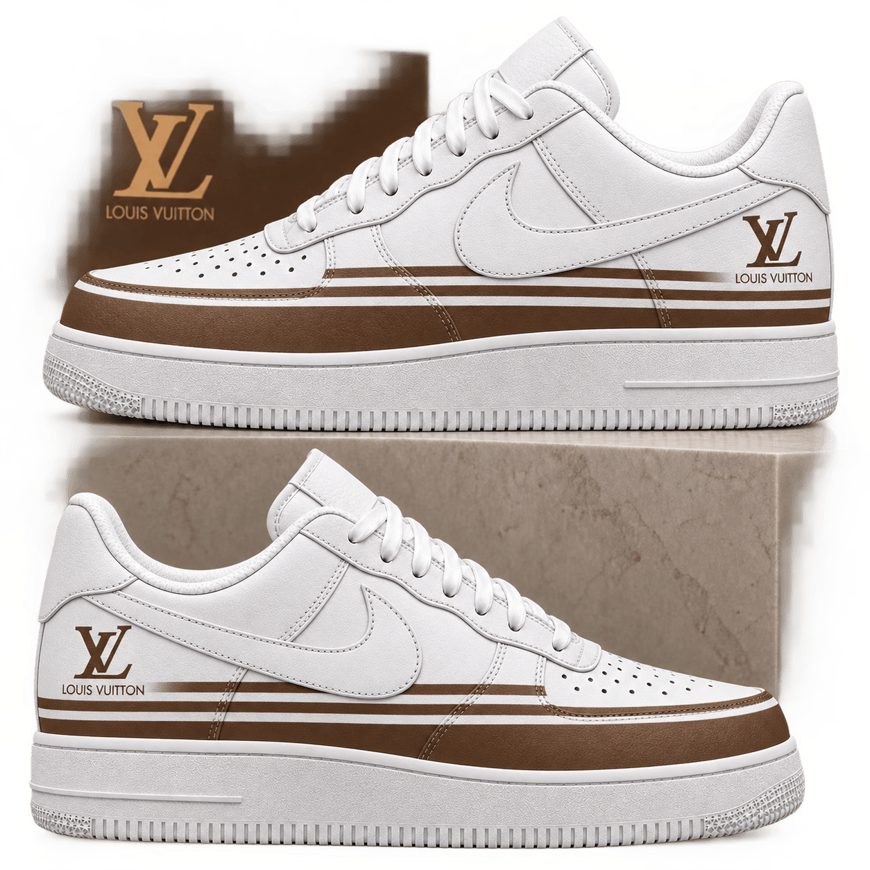 Louis Vuitton | Chocolate Signature Stripe Sneakers Fall 2026 Collection