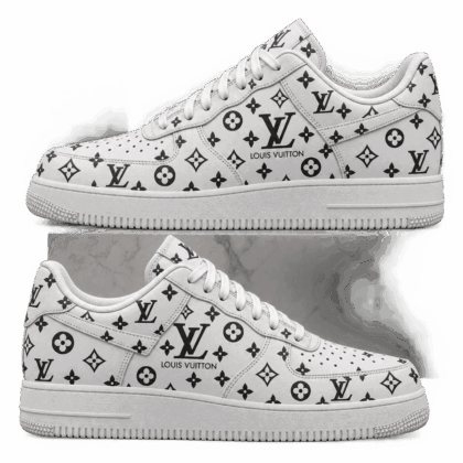 Louis Vuitton | Black Monogram Print Sneakers Winter 2026 Collection
