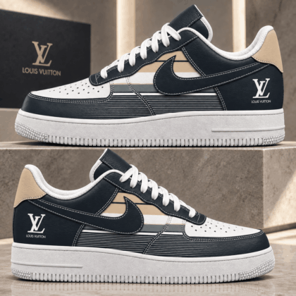 Louis Vuitton | Neutral Gradient Pinstripes Sneakers Fall 2026 Collection