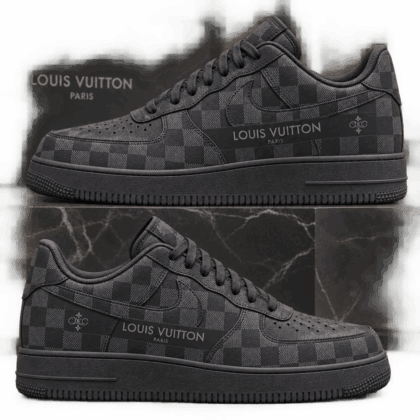 Louis Vuitton | Graphite Checkerboard Canvas Sneakers Fall 2026 Collection