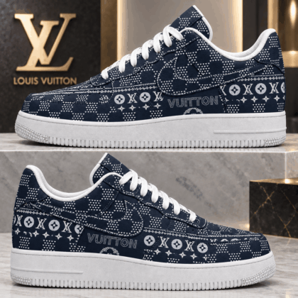Louis Vuitton | Navy Monogram Patchwork Sneakers Fall 2026 Collection