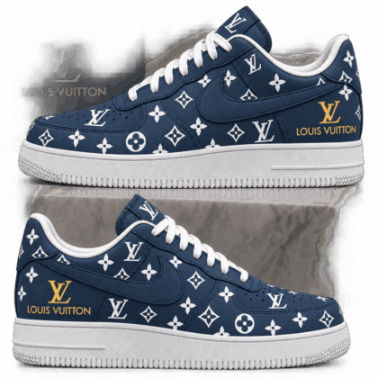 Louis Vuitton | Navy Signature Monogram Sneakers Winter 2026 Collection