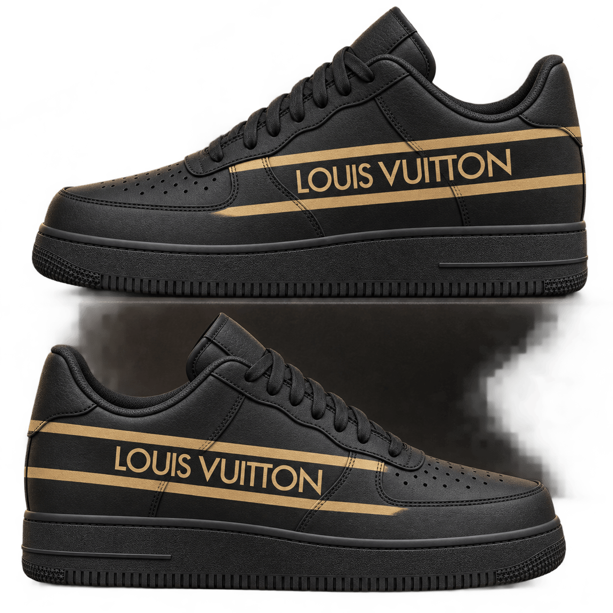 Louis Vuitton | Gold Signature Stripe Sneakers Fall 2026 Collection