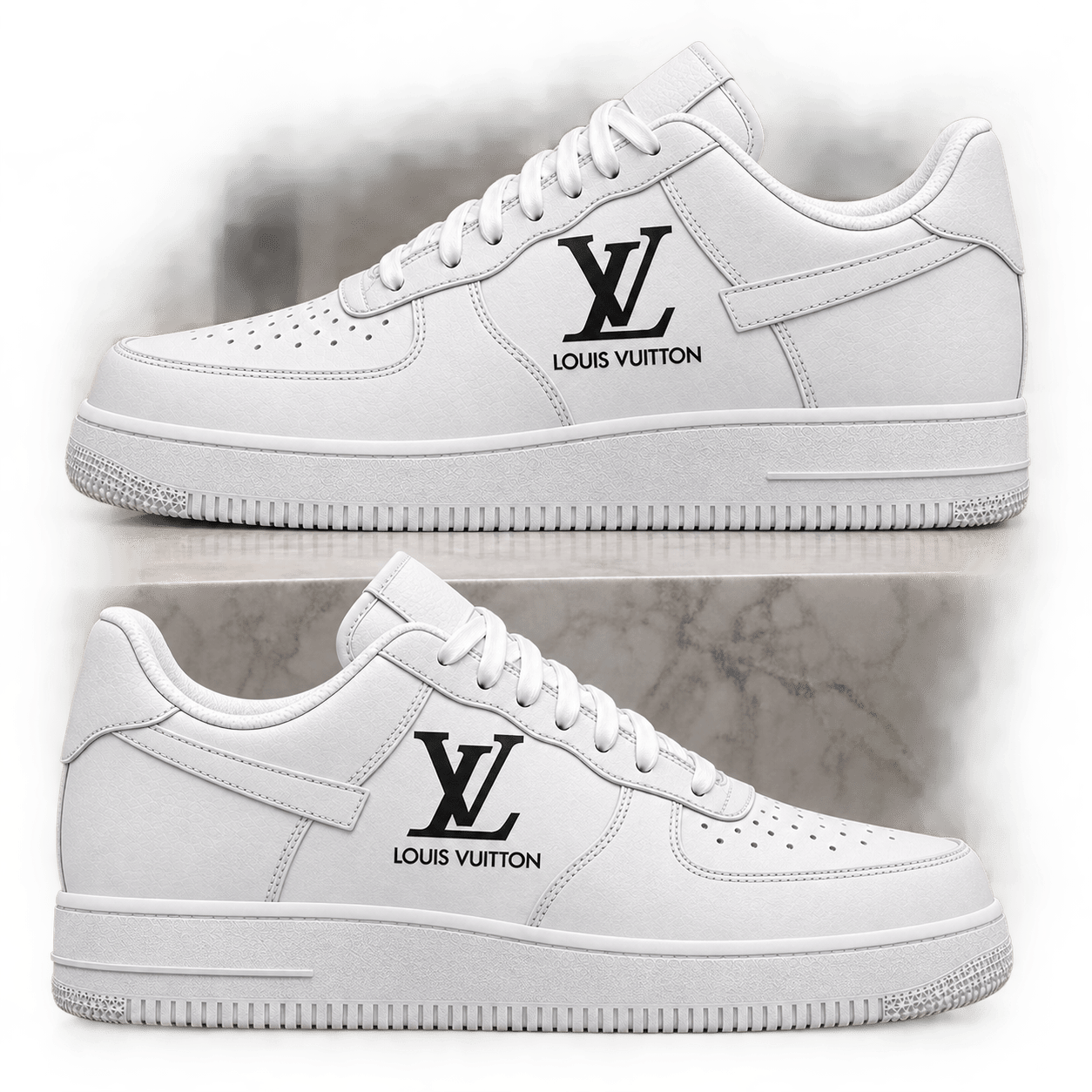 Louis Vuitton | Monochrome Logo Print Sneakers Fall 2026 Collection