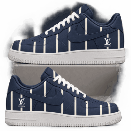 Louis Vuitton | Navy Pinstripe Print Sneakers Fall 2026 Collection