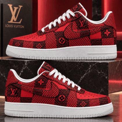 Louis Vuitton | Red Monogram Patchwork Sneakers Winter 2026 Collection
