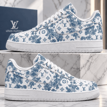 Louis Vuitton | Blue Floral Monogram Sneakers Winter 2026 Collection