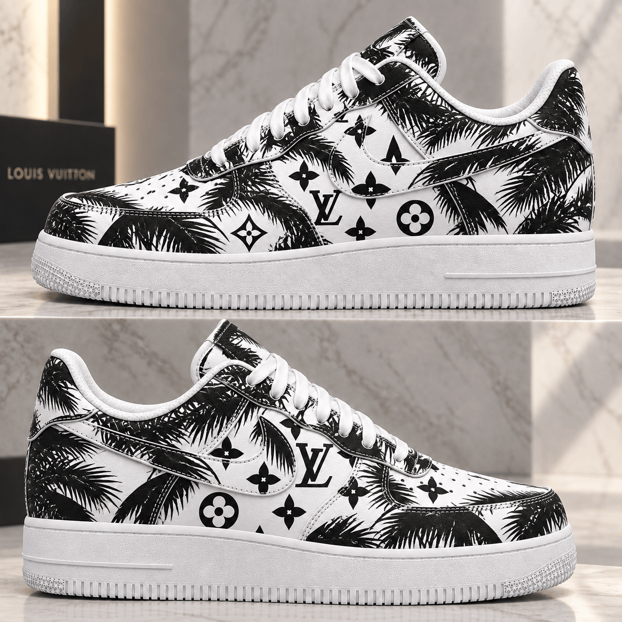 Louis Vuitton | Monochrome Monogram Palm Sneakers Winter 2026 Collection
