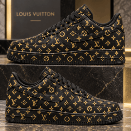 Louis Vuitton | Black Gold Monogram Sneakers Fall 2026 Collection