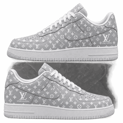 Louis Vuitton | Silver Monogram Print Sneakers Winter 2026 Collection