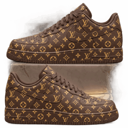 Louis Vuitton | Brown Heritage Monogram Print Sneakers Fall 2026 Collection