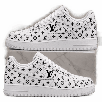Louis Vuitton | Black Monogram Floral Print Sneakers Fall 2026 Collection