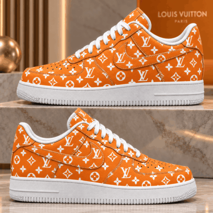 Louis Vuitton | Orange Monogram Print Sneakers Winter 2026 Collection