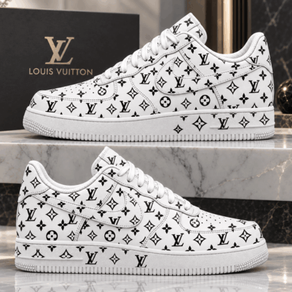 Louis Vuitton | Black Monogram Print Sneakers Winter 2026 Collection