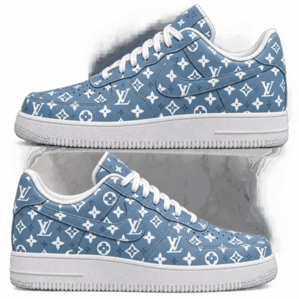 Louis Vuitton | Blue Floral Monogram Print Sneakers Winter 2026 Collection