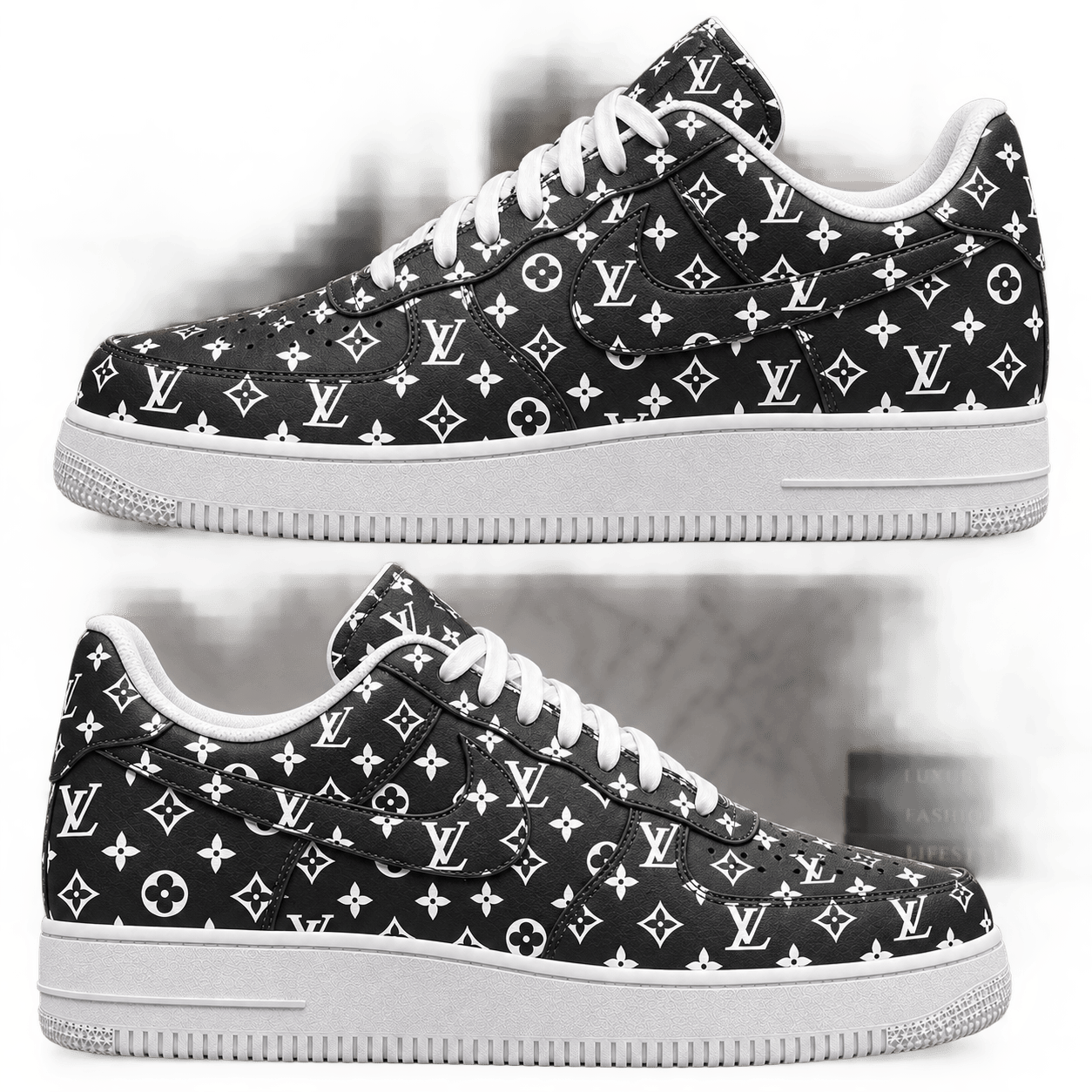Louis Vuitton | Monochrome Heritage Monogram Sneakers Winter 2026 Collection