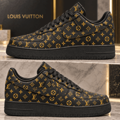 Louis Vuitton | Black Gold Monogram Sneakers Winter 2026 Collection