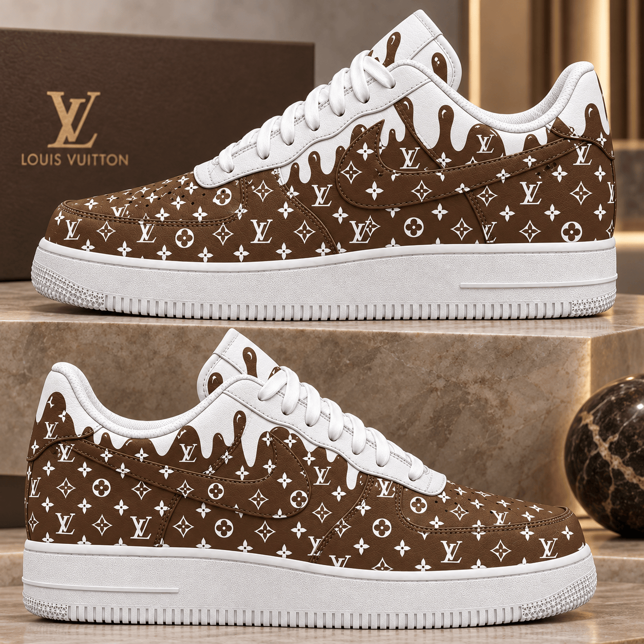 Louis Vuitton | Chocolate Monogram Drip Sneakers Fall 2026 Collection