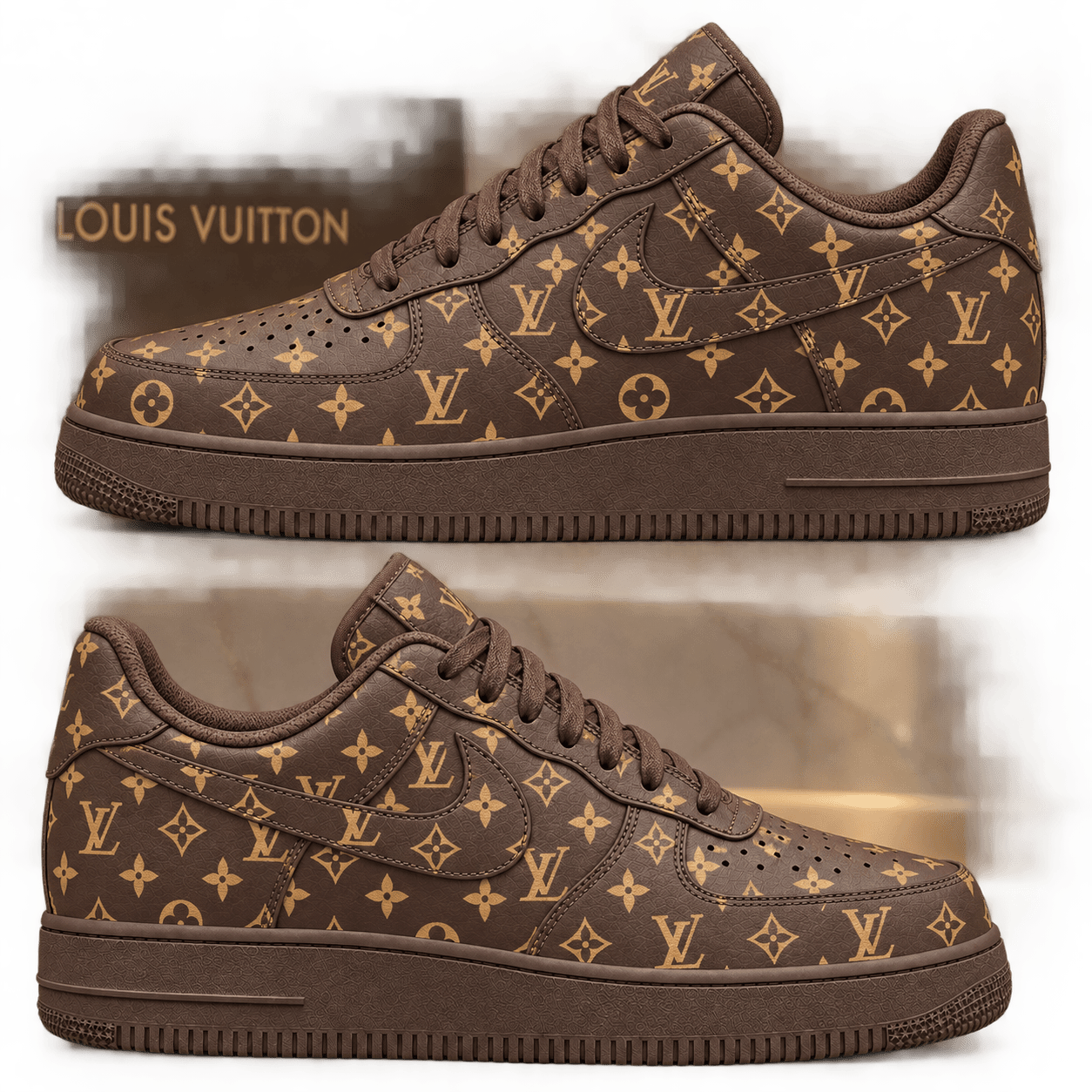 Louis Vuitton | Chocolate Floral Monogram Sneakers Winter 2026 Collection