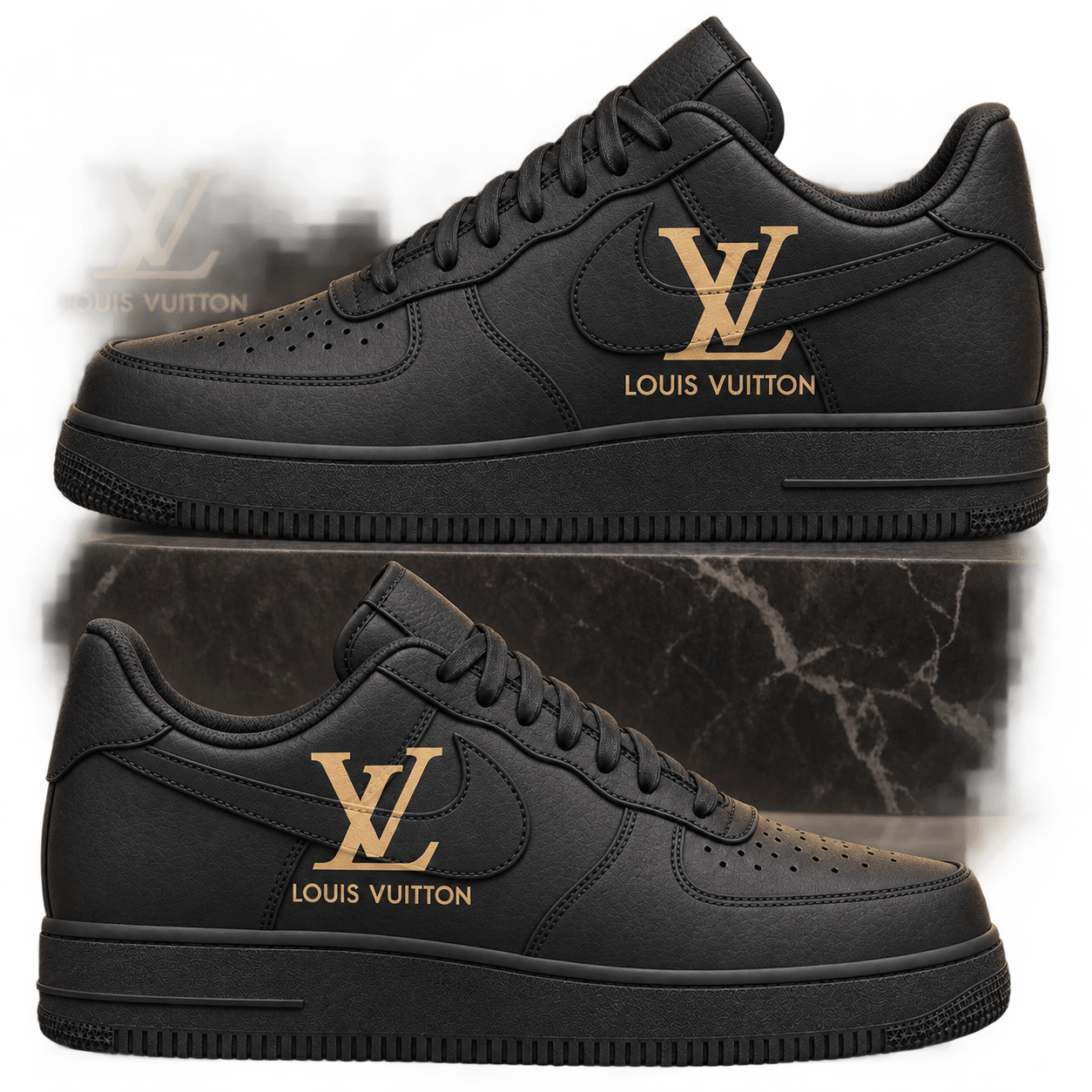 Louis Vuitton | Gold Monogram Emblem Sneakers Winter 2026 Collection