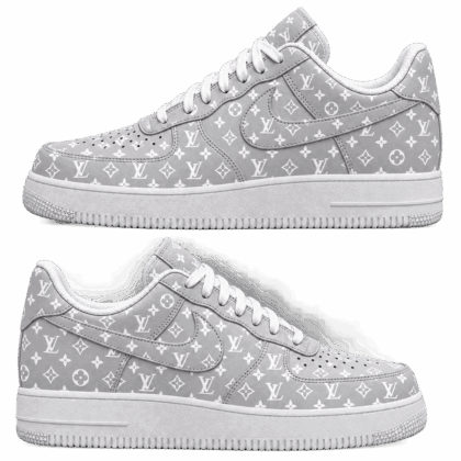 Louis Vuitton | Silver Monogram Print Sneakers Fall 2026 Collection