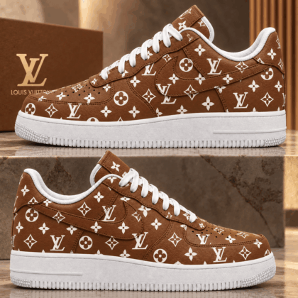 Louis Vuitton | Chestnut Monogram Floral Print Sneakers Winter 2026 Collection