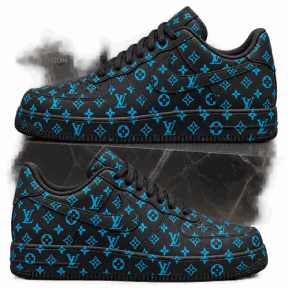 Louis Vuitton | Electric Blue Monogram Print Sneakers Winter 2026 Collection