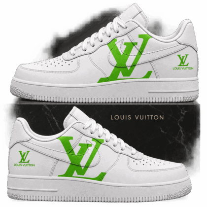 Louis Vuitton | Oversized Green Initial Print Sneakers Fall 2026 Collection