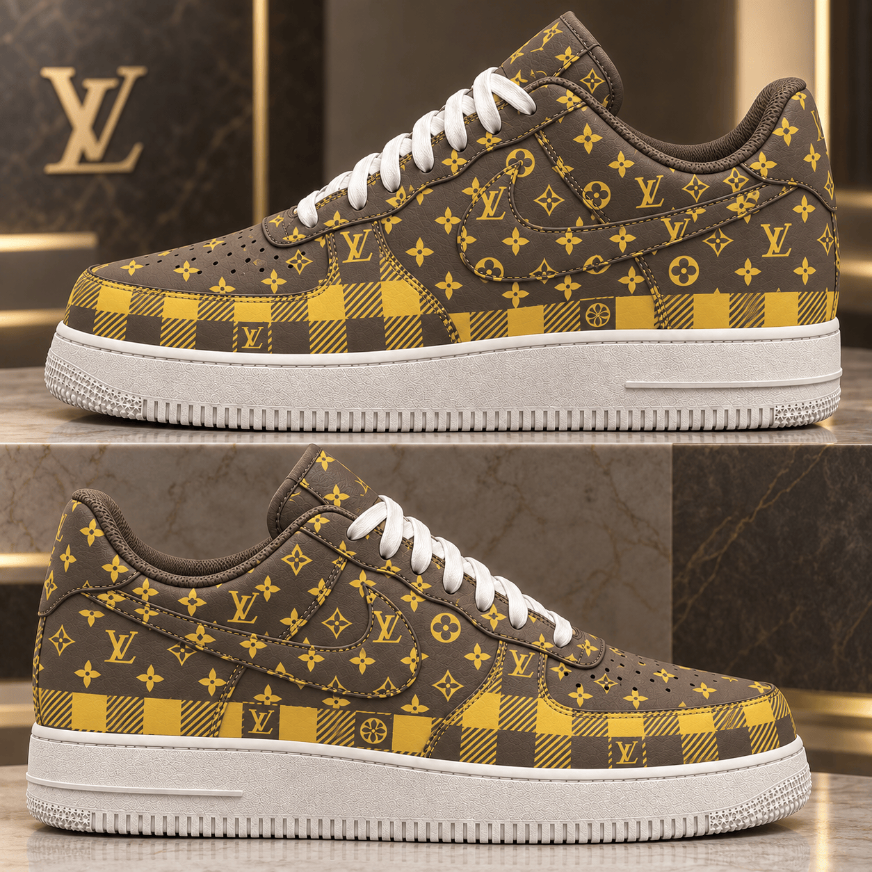 Louis Vuitton | Monogram Plaid Canvas Sneakers Fall 2026 Collection