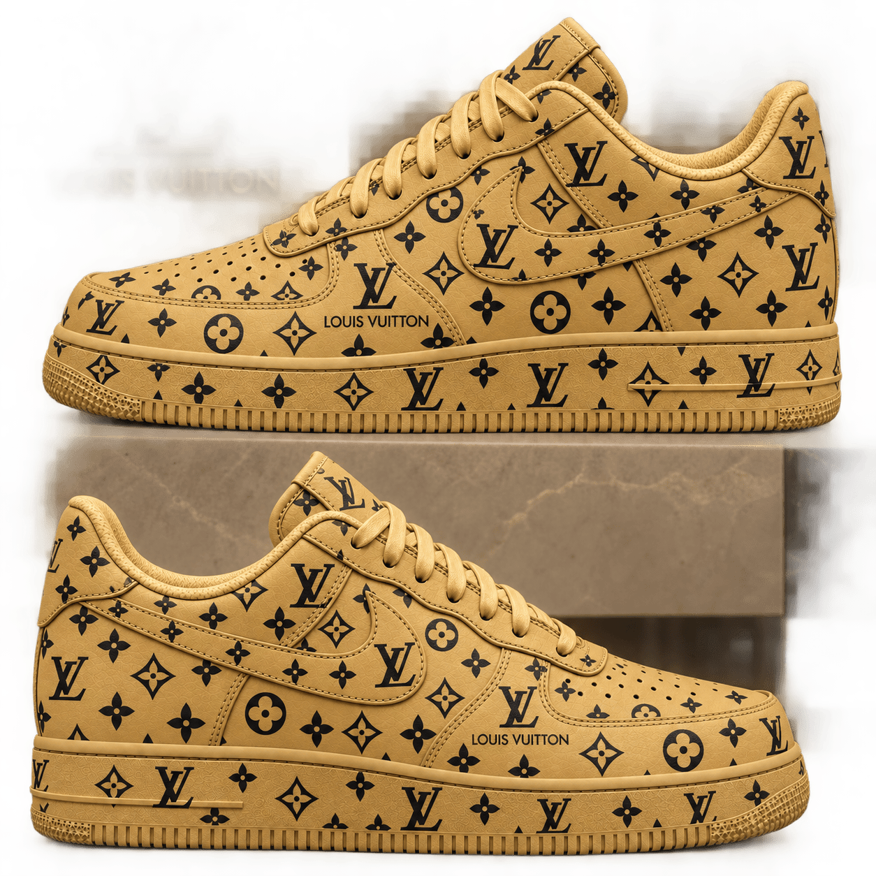 Louis Vuitton | Tan Monogram Floral Print Sneakers Fall 2026 Collection