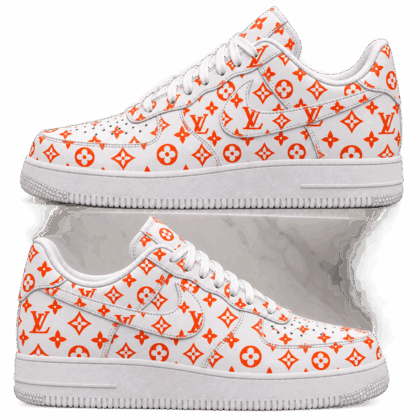 Louis Vuitton | Orange Monogram Print Sneakers Fall 2026 Collection
