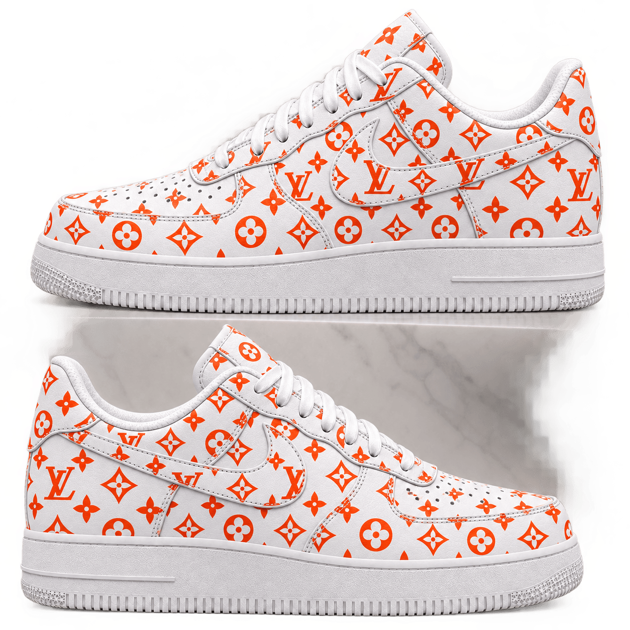 Louis Vuitton | Orange Monogram Print Sneakers Fall 2026 Collection