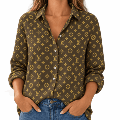 Louis Vuitton | Classic Monogram Print Linen Shirt Fall 2026 Collection
