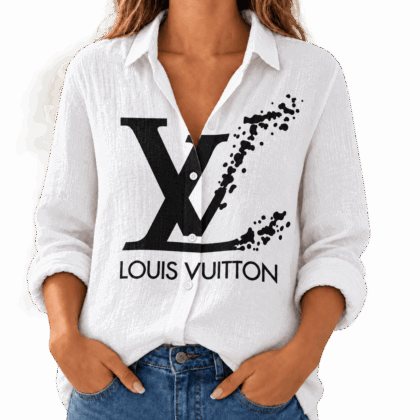 Louis Vuitton | Oversized Monogram Splatter Linen Shirt Fall 2026 Collection