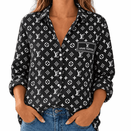 Louis Vuitton | Classic Monogram Print Linen Shirt Winter 2026 Collection