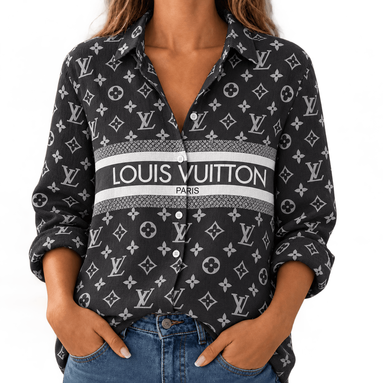 Louis Vuitton | Monogram Stripe Print Linen Shirt Winter 2026 Collection