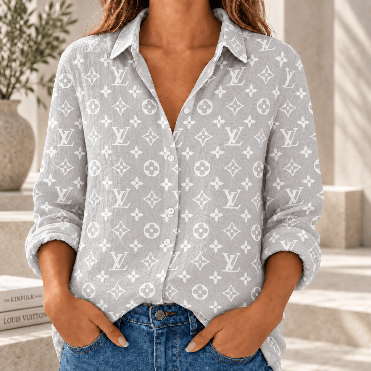 Louis Vuitton | Icy Monogram Print Linen Shirt Fall 2026 Collection