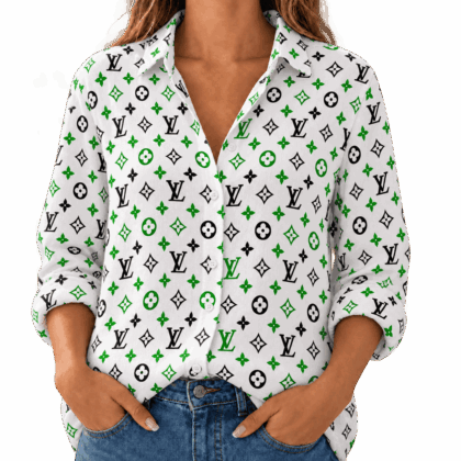 Louis Vuitton | Emerald Monogram Print Linen Shirt Fall 2026 Collection