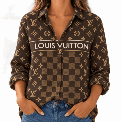 Louis Vuitton | Monogram Checkerboard Print Linen Shirt Fall 2026 Collection