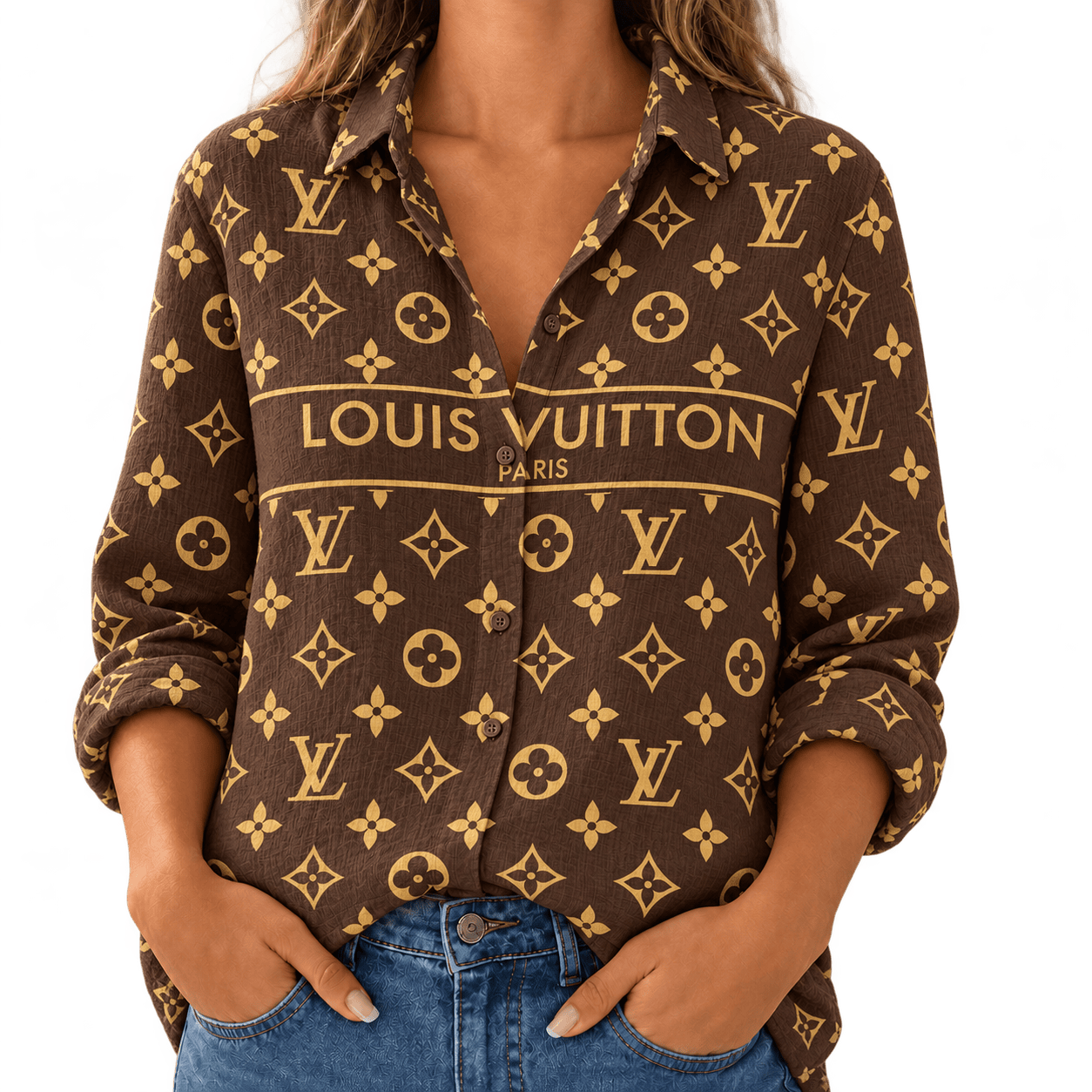 Louis Vuitton | Heritage Monogram Stripe Linen Shirt Fall 2026 Collection