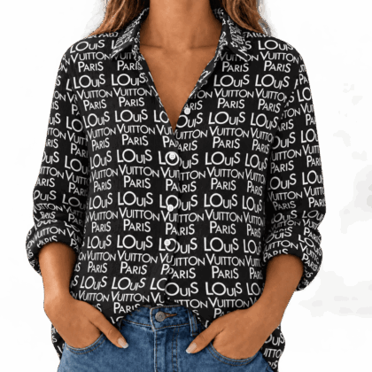 Louis Vuitton | Paris Logo Typography Linen Shirt Winter 2026 Collection