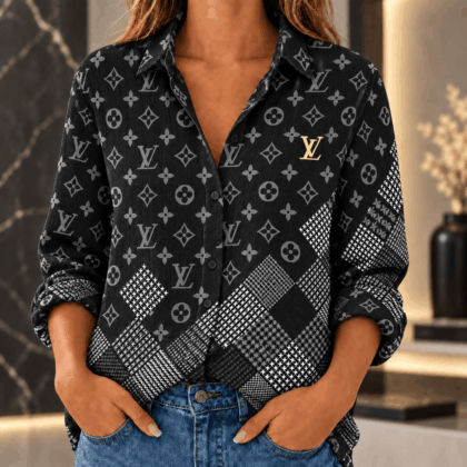 Louis Vuitton | Monogram Patchwork Print Linen Shirt Fall 2026 Collection