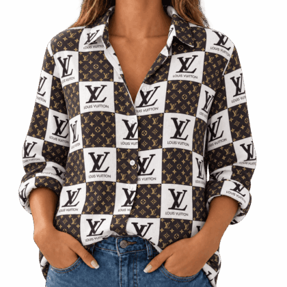Louis Vuitton | Monogram Checkerboard Print Linen Shirt Winter 2026 Collection