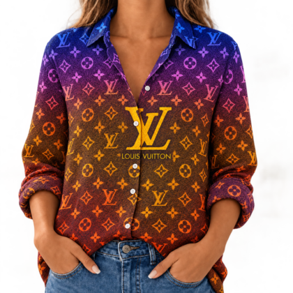 Louis Vuitton | Sunset Gradient Monogram Linen Shirt Winter 2026 Collection
