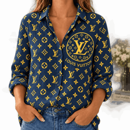 Louis Vuitton | Golden Monogram Medallion Linen Shirt Fall 2026 Collection